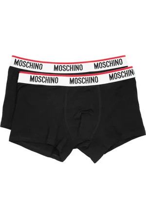 Moschino Undertøj, Herre, Sort, S, Bomuld, Ensfarvet Boxershorts 2-Pak