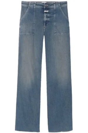 Closed Jeans, Dame, Blå, W27, Denim, Vintage Flared Denim Bukser