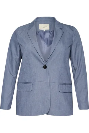 Kaffe Jakke, Dame, Blå, 4XL, Vintage Indigo Blazer Jakke