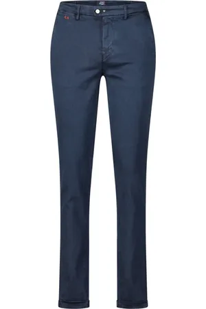 sartoria tramarossa Bukser, Herre, Blå, W32, Slim Fit Chinohose Luis Regular