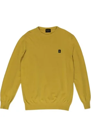 RefrigiWear Strik, Herre, Gul, 2XL, Bomuld, Gul Bomuld Crewneck T-Shirt