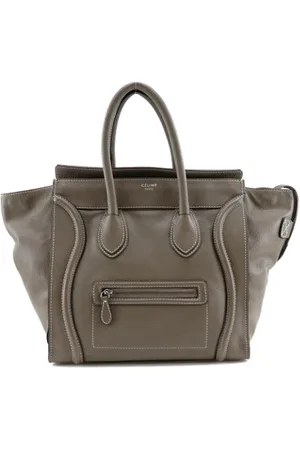 Céline Pre-owned, Dame, Grå, ONE SIZE, Tyl, Pre-owned Stof hndtasker