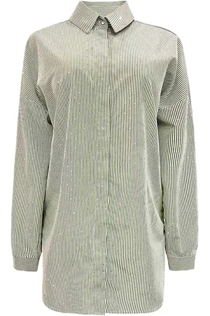 Liberté Bluser & Skjorter, Dame, , 2XL, Polyester, Stribet LS Skjorte med Diamantmønster