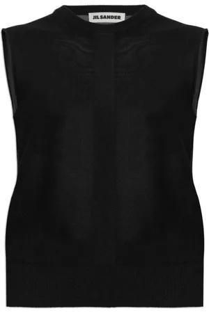 Jil Sander Top, Dame, Sort, S, Ærmeløs Top