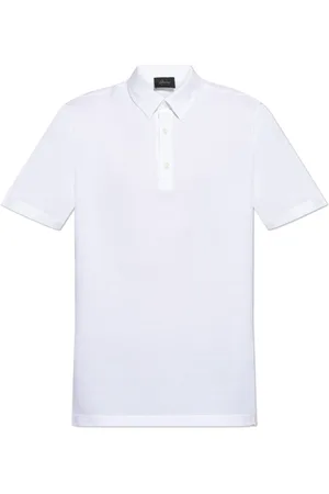 BRIONI Top, Herre, Hvid, L, Bomuld, Polo med logo