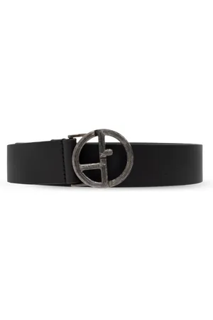 Giorgio Armani Tilbehør, Herre, Sort, 105 CM, Læder, Læderbælte