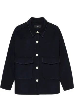 arma leder Jakke, Dame, Blå, S, Uld, Blå Uld Overshirt Jakke