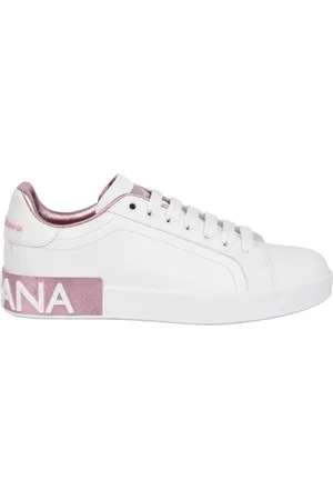 Dolce & Gabbana Sko, Dame, Hvid, 36 EU, Portofino Appliqué Sneakers