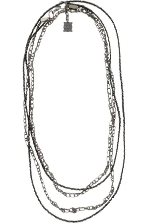 PANICALE Tilbehør, Dame, Grå, ONE SIZE, Uld, Diamant Kæde Link Halskæde