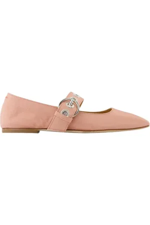 Aeyde Sko, Dame, Lyserød, 37 EU, Satin, Rosa Silke Eyelet Ballerinaer