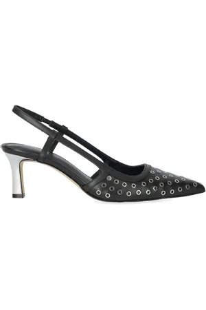 Michael Kors Sko, Dame, Sort, 35 EU, Læder, Sort Alora Slingback Pump med Eyelets