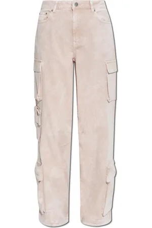 Gestuz Jeans, Dame, Lyserød, L, Bomuld, Jeans Ninnia i cargostil