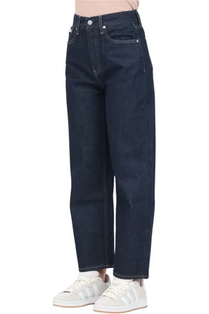 Calvin Klein Jeans, Dame, Blå, W27, Denim, Mørk Denim Regular Fit Jeans