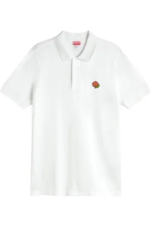 Kenzo Top, Herre, Hvid, L, Bomuld, Broderet Pop T-shirt