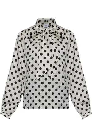 Kate Spade Bluser & Skjorter, Dame, Hvid, M, Polkaprikket mønster top