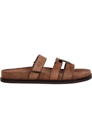 Tory Burch Sko, Dame, Brun, 36 EU, Læder, Ines Sporty Slide Sandal