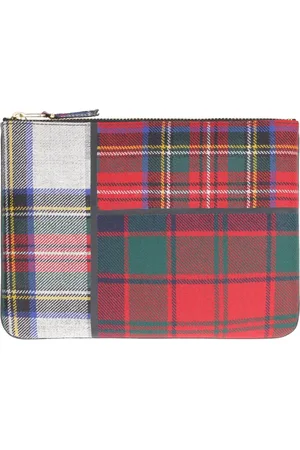 Comme des Garçons Taske, Herre, Flerfarvet, ONE SIZE, Uld, Tartan Motif Flat Clutch