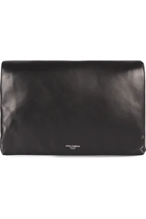Dolce & Gabbana Taske, Herre, Sort, ONE SIZE, Læder, Elegant Læder Crossbody Taske