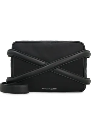 Alexander McQueen Taske, Herre, Sort, ONE SIZE, Læder, Læder- og nylonbudetaske
