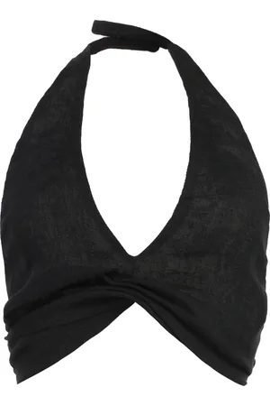 LE KASHA Top, Dame, Sort, ONE SIZE, Linned, Linned tanktop med bue lukning