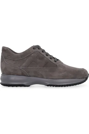 Hogan Sko, Herre, Grå, 41 1/2 EU, Suede, Suede Interaktive Sneakers