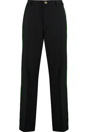 VERSACE Bukser, Herre, Sort, L, Uld, Stribede trackpants med logo