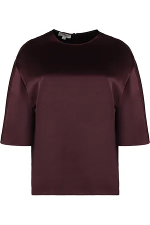 Vince Top, Dame, Rød, M, Polyester, Satin T-shirt 100% Polyester