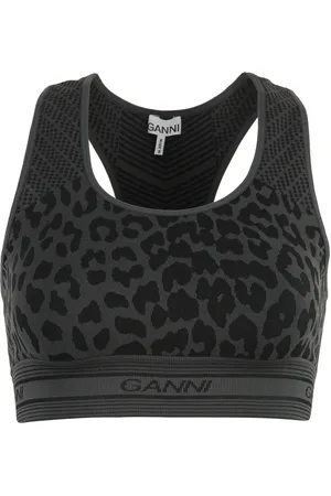 Ganni Sport, Dame, Flerfarvet, M, Uld, Sporty Leopard Tank Top