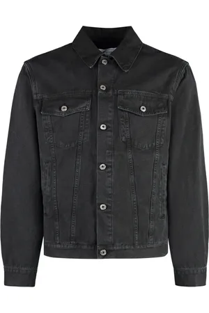 OFF-WHITE Jakke, Herre, Sort, M, Denim, Klassisk denimjakke med logoetiket