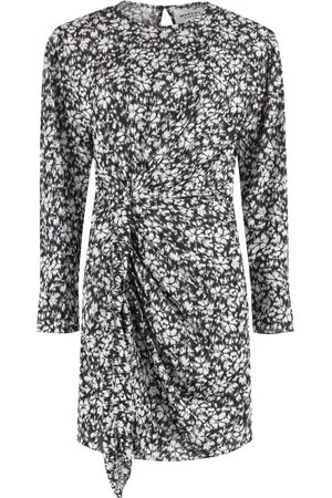 Isabel Marant Kjole, Dame, Flerfarvet, XS, Uld, Printet viskosekjole med dekorative detaljer