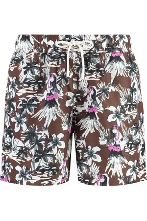 Palm Angels Badetøj, Herre, Flerfarvet, S, Polyester, Hula All Over Print Badeshorts