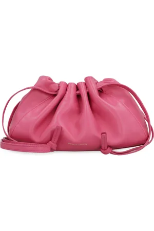 Mansur Gavriel Taske, Dame, Lyserød, ONE SIZE, Læder, Læder Mini Taske med Snørelukning