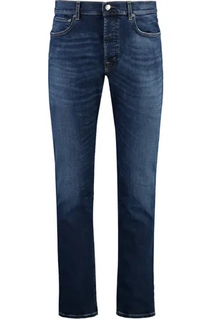 DEPARTMENT FIVE Jeans, Herre, Blå, W34, Bomuld, Slim Fit Jeans med Metal Detaljer
