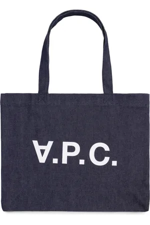 A.P.C. Taske, Dame, Blå, ONE SIZE, Bomuld, Daniela Logo Tote Taske