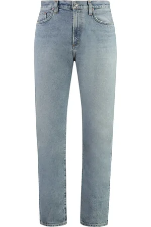 AGOLDE Jeans, Herre, Blå, W31, Bomuld, Tapered Fit Jeans med Metal Detaljer