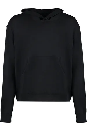 OUR LEGACY Sweathshirts & Hoodies, Herre, Sort, M, Bomuld, Ribbed Strikket Hættetrøje Bomuldsblanding