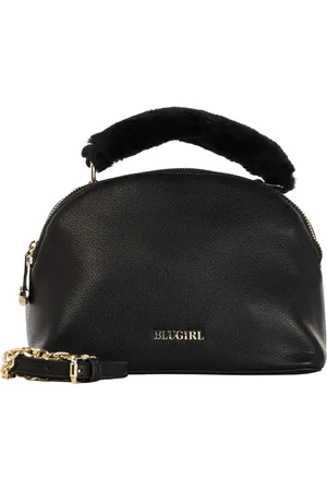 Blugirl Taske, Dame, Sort, ONE SIZE, Uld, Håndtaske med skulderrem - Pels håndtag