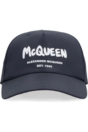Alexander McQueen Tilbehør, Herre, Blå, M, Uld, Justerbar Logo Baseball Cap