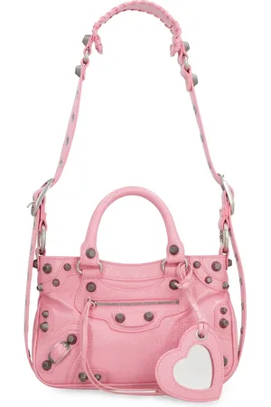 Balenciaga Taske, Dame, Lyserød, ONE SIZE, Læder, Studded Lædertaske