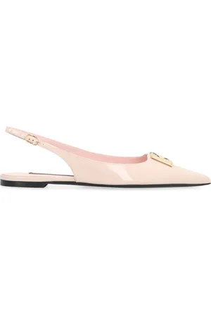 Dolce & Gabbana Sko, Dame, Lyserød, 36 EU, Læder, Skinnende læder slingback pumps