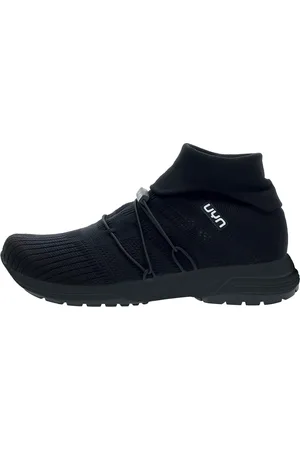 UYN Sko, Dame, Sort, 35 EU, Uld, Free Flow Sneakers med Foldbar Krave