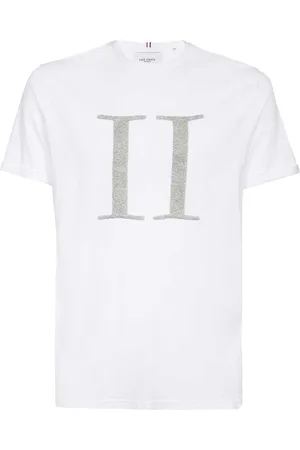 Les Deux Top, Herre, Hvid, 2XL, Bomuld, Logo Crew-neck T-shirt
