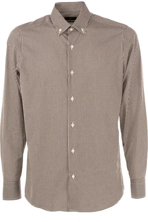 Liu Jo Skjorte, Herre, Brun, M, Bomuld, Slim Button Down Skjorte