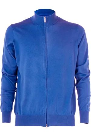 CASHMERE COMPANY Sweathshirts & Hoodies, Herre, Lilla, M, Cashmere, Letvægts Zip-Up Herre Sweater