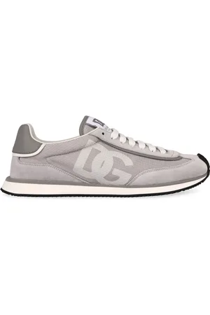 Dolce & Gabbana Sko, Herre, Grå, 41 1/2 EU, Uld, Lavtop sneakers med ruskindindsatser
