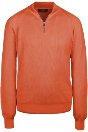 MOORER Strik, Herre, , 2XL, Ribstrik Halv Turtleneck Sweater