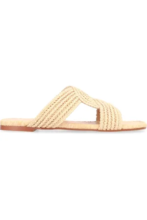 Castaner Sko, Dame, , 41 EU, Raffia Square Toeline Slides