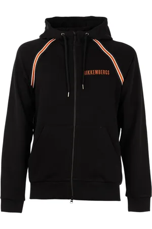 Bikkembergs Sweathshirts & Hoodies, Herre, Sort, S, Herre Hættetrøje med Lynlås