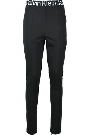 Calvin Klein Bukser, Dame, Sort, XS, Elegant Viskose Bland Stretch Bukser