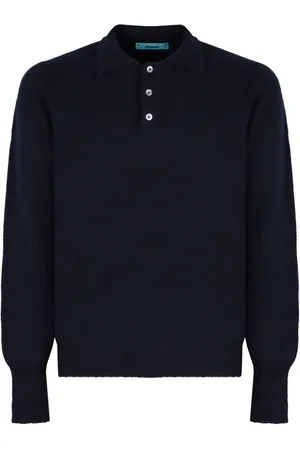 DRUMOHR Strik, Herre, Blå, 2XL, Uld, Lambswool Crew-Neck Sweater